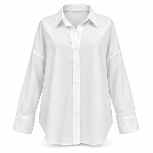 Off White Poplin Buttoned Shirt