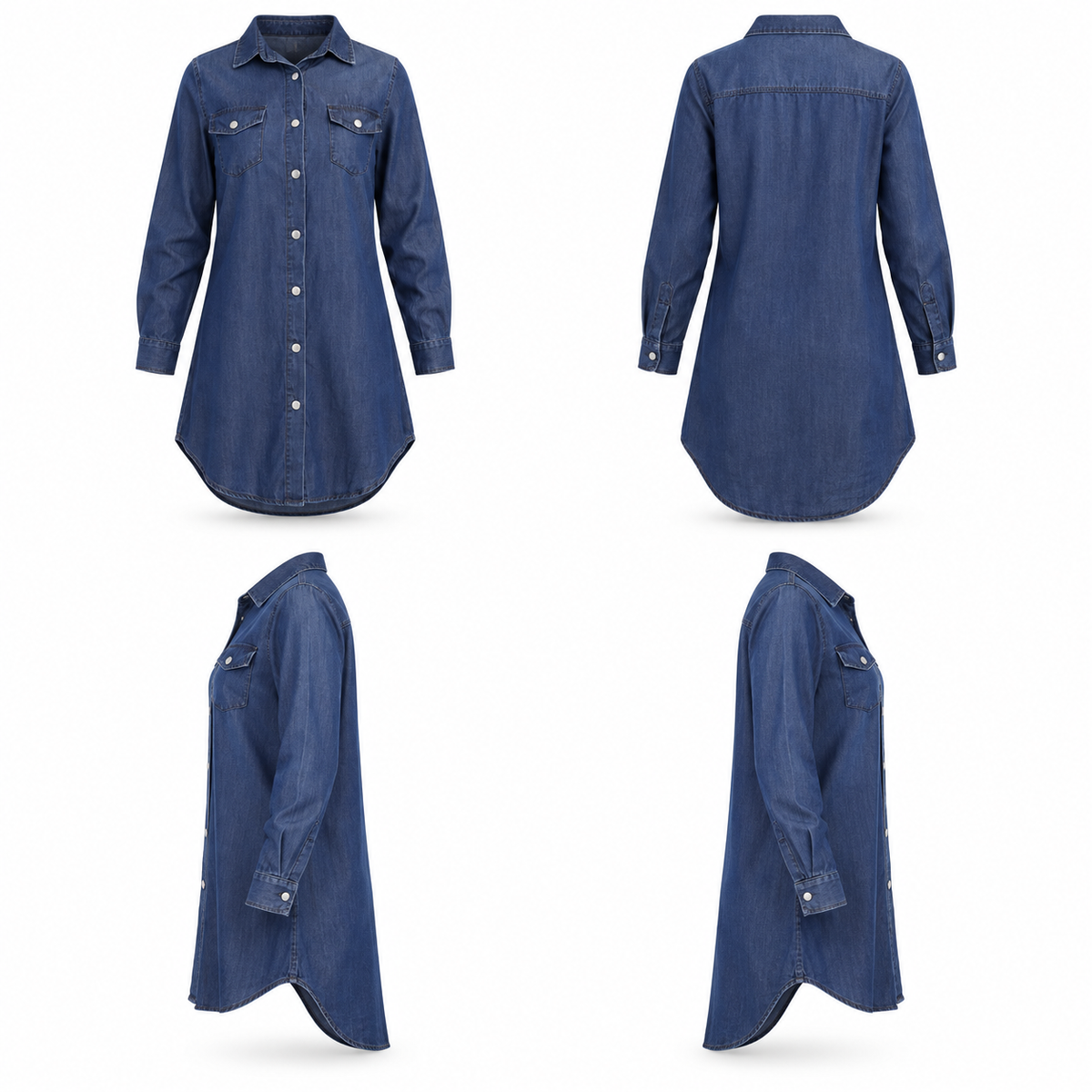 Dark Blue Jeans Shirt