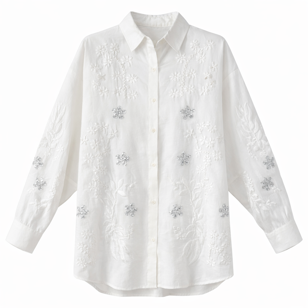 White ELYNE SHIRT Embroidered
