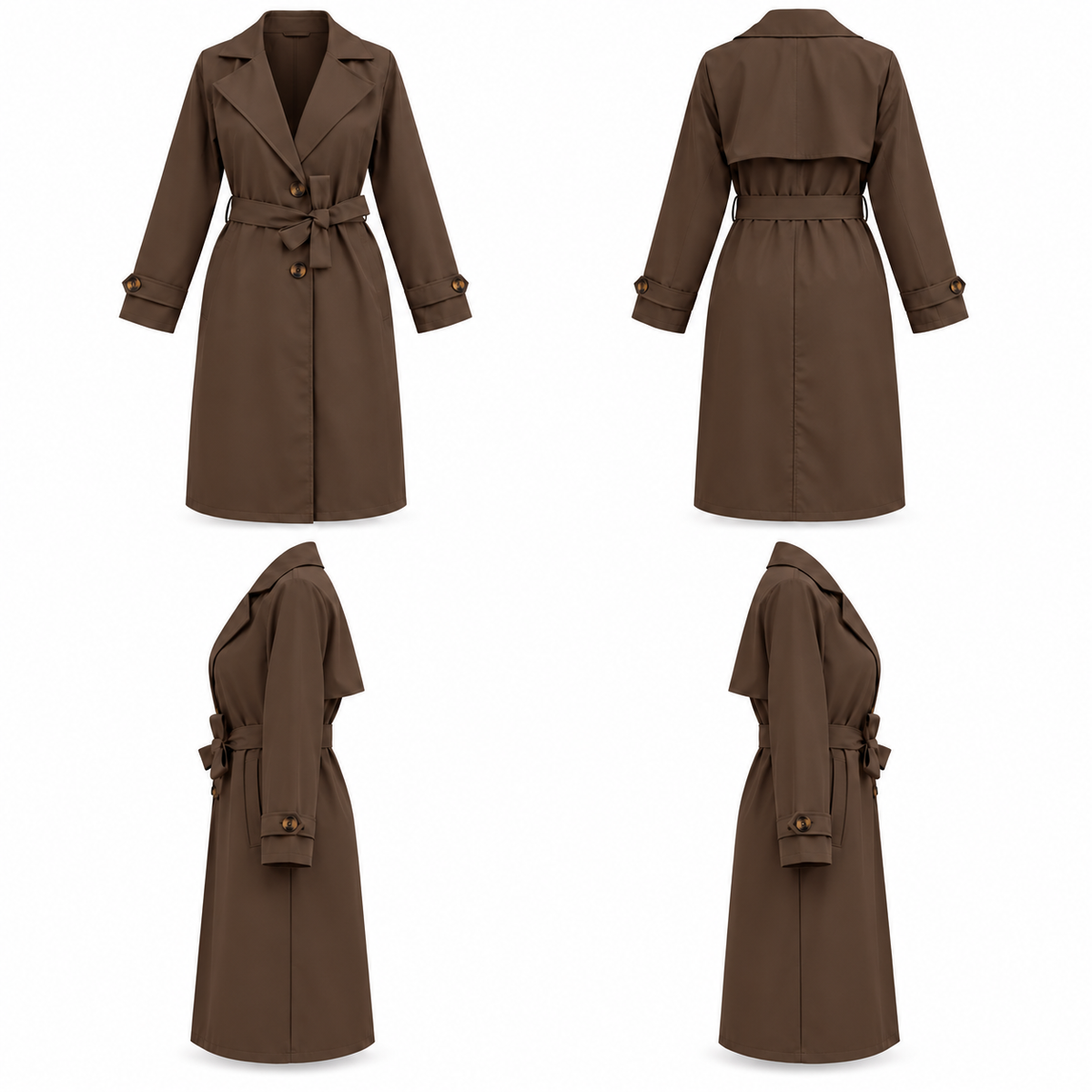 CALENN TRENCH COAT BROWN