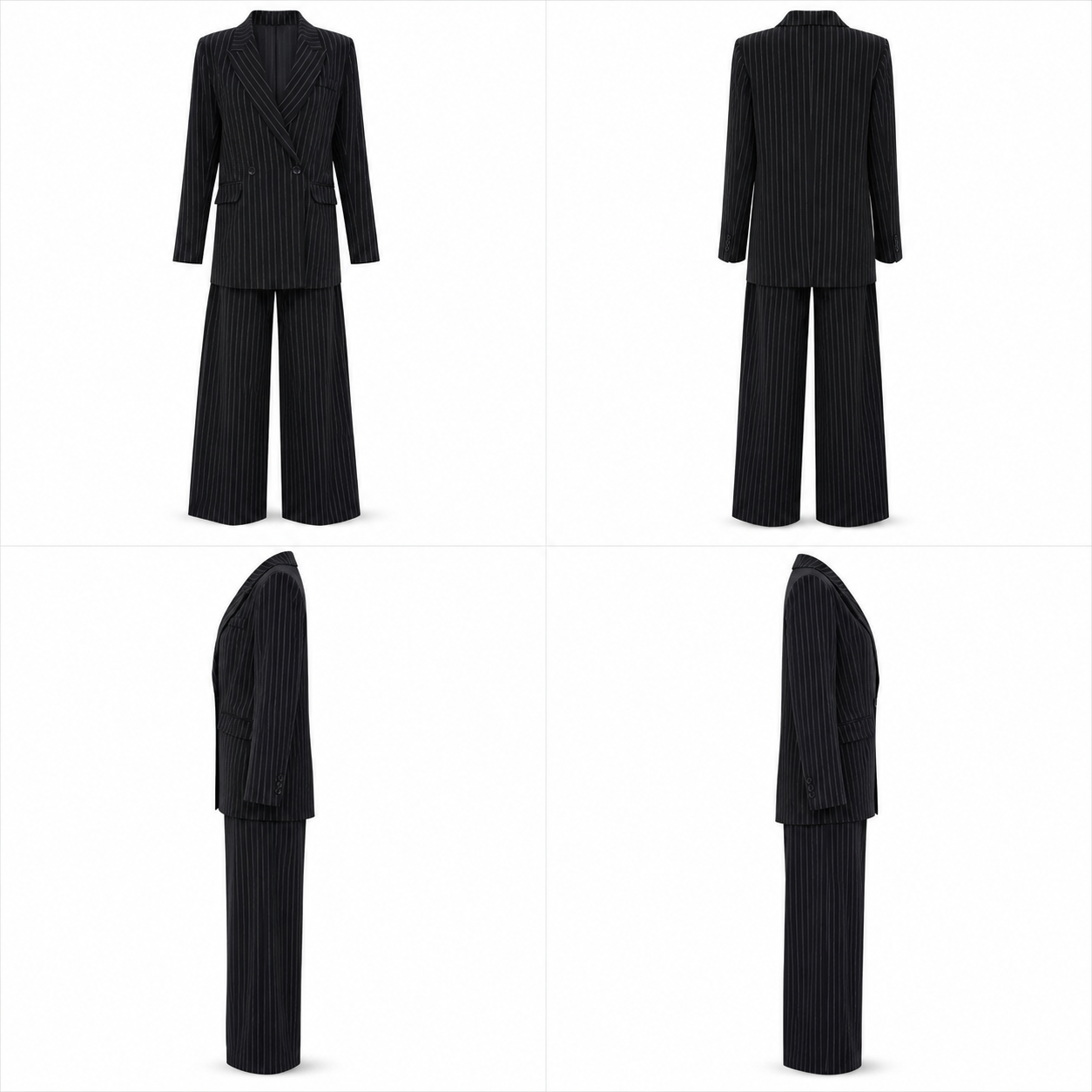 ELVANNE STRIPED SET BLACK