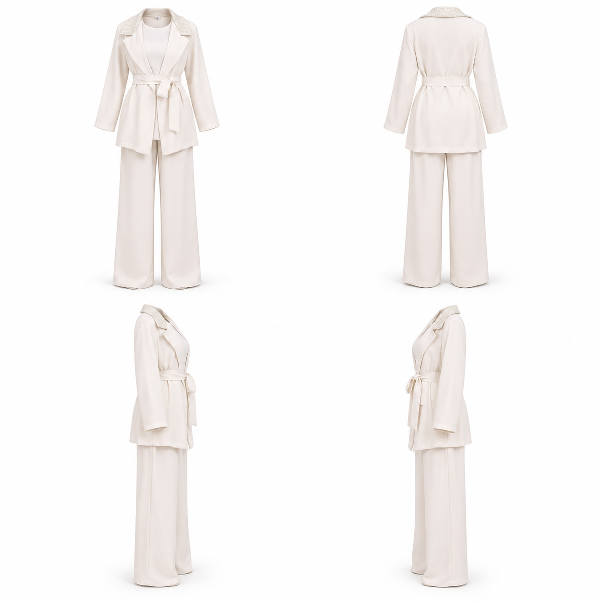 Nude Payette With Belt Set