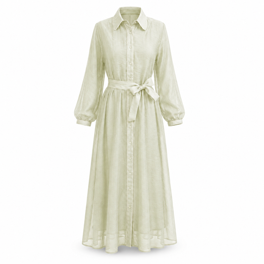 AMARA SHIRT DRESS Pale Yellow
