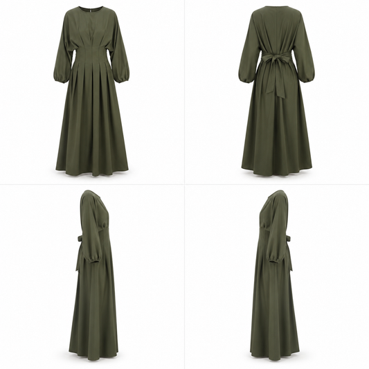 VALENTINA DRESS Olive Green