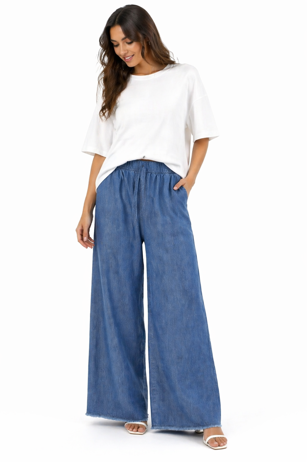 Dark Jeans With Elastic Waiste & Pocket / 707 RINS