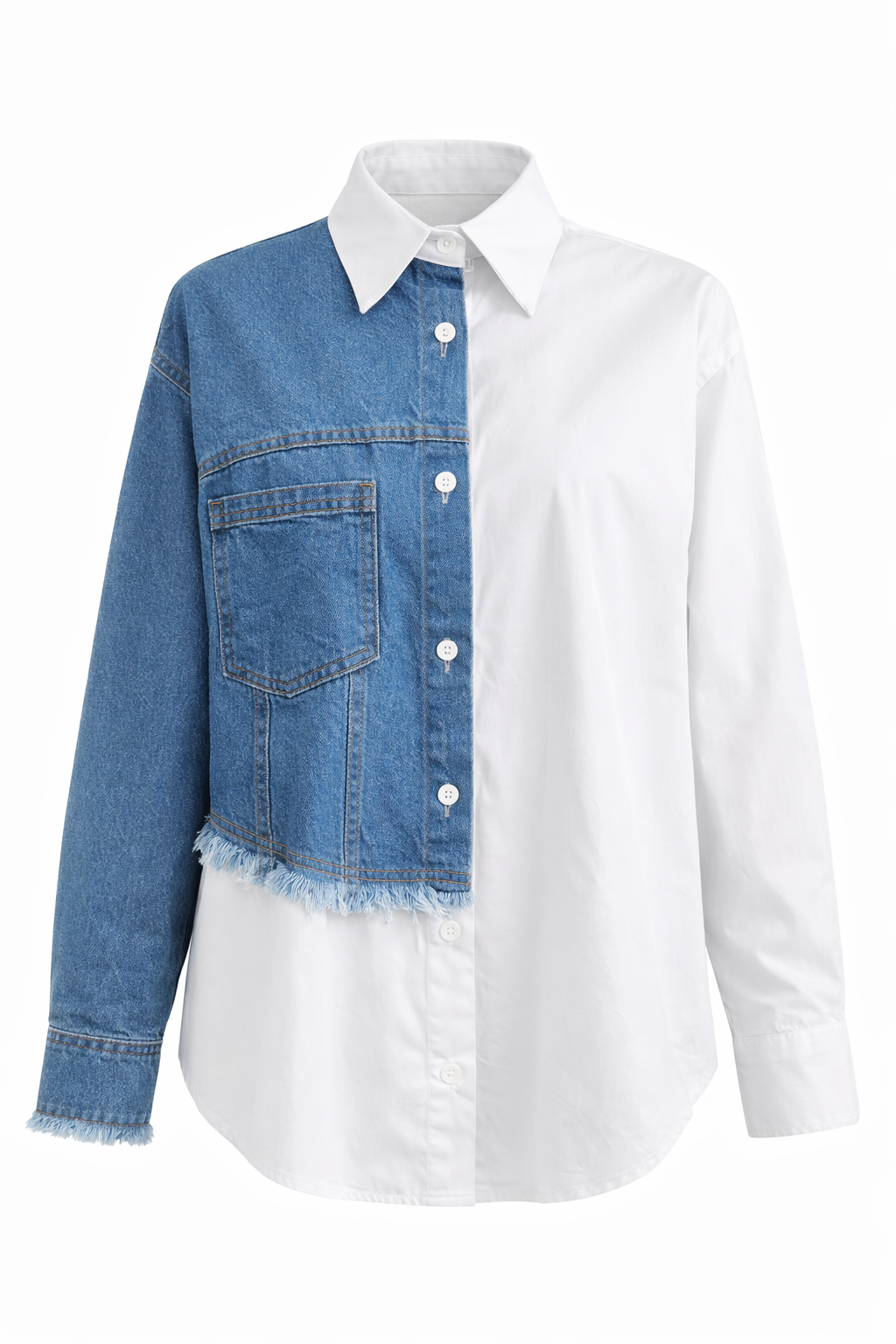 Jeans White Poplin Shirt