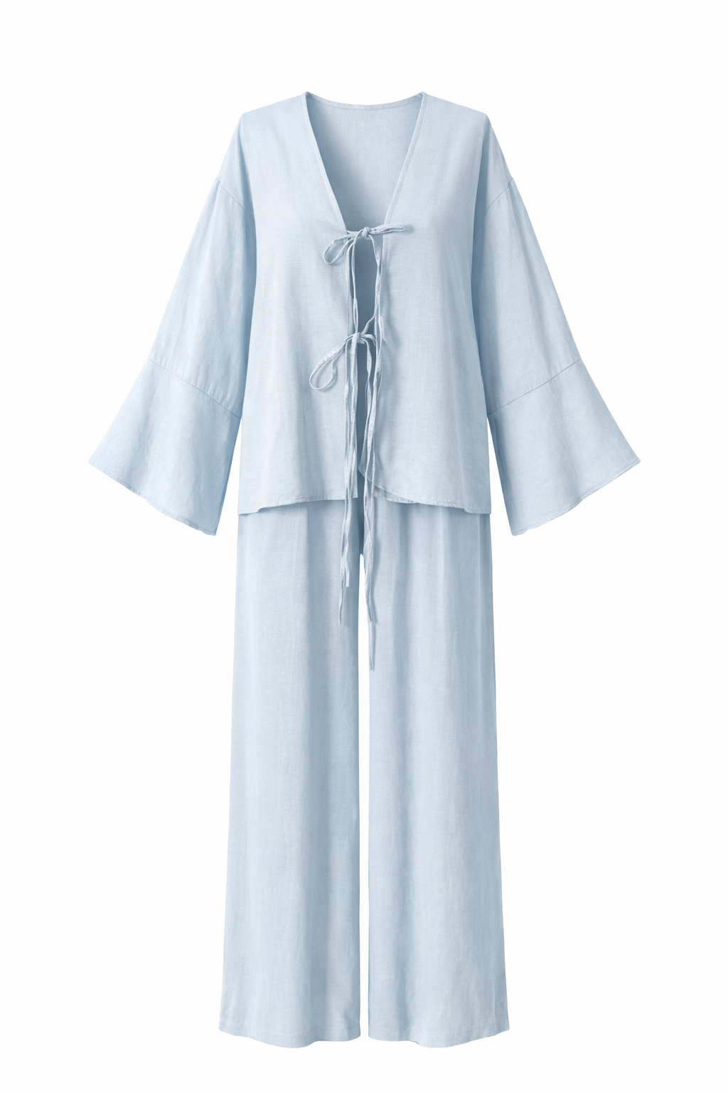 Baby Blue Wabi Style Linen Set