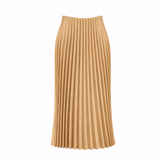 Tahini Plisse Skirt