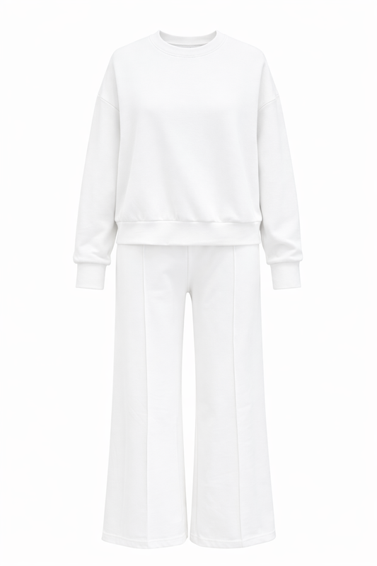 Cotton Short White Set