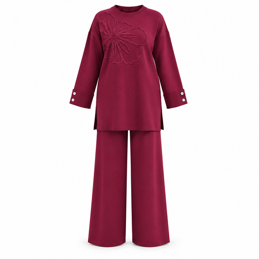 FLORIA SET Burgandy