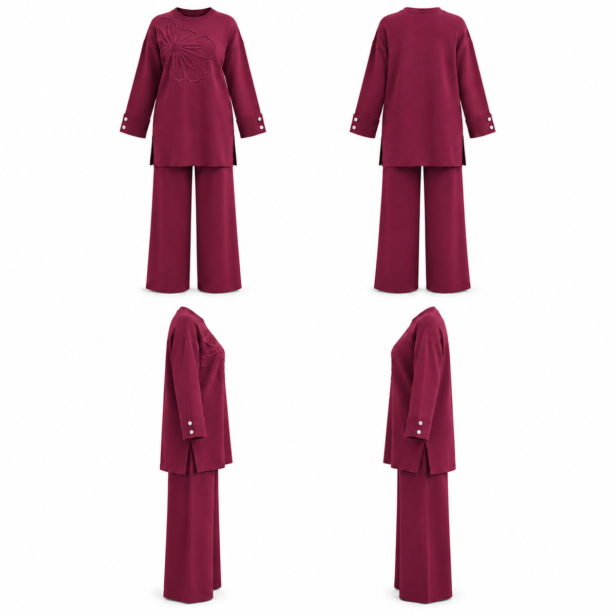 FLORIA SET Burgandy