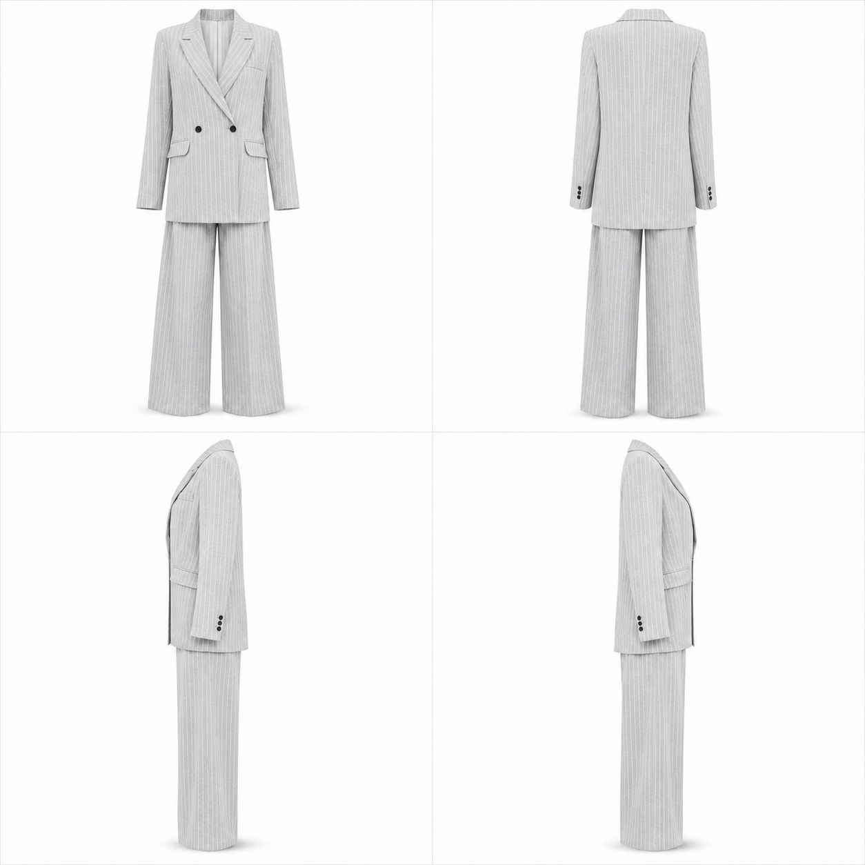 ELVANNE STRIPED SET GREY