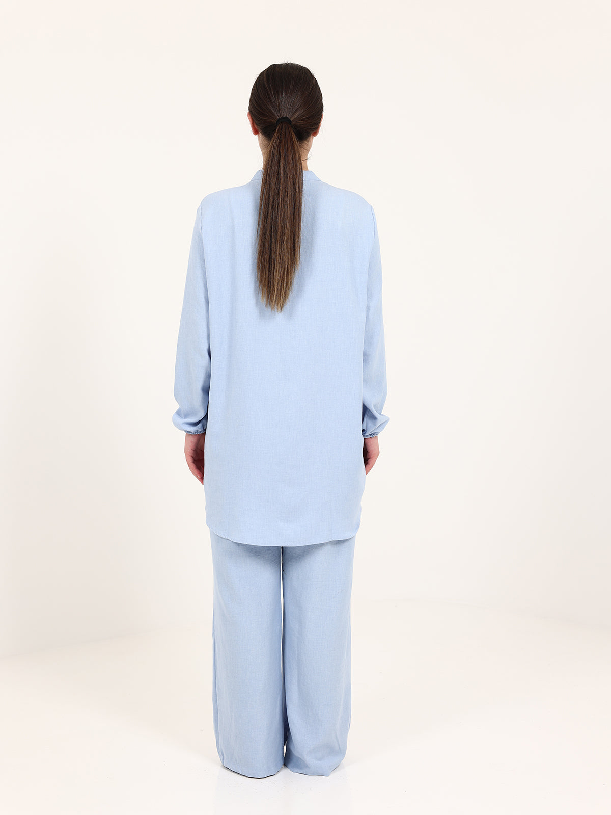 Baby Blue Linen Cotton Set