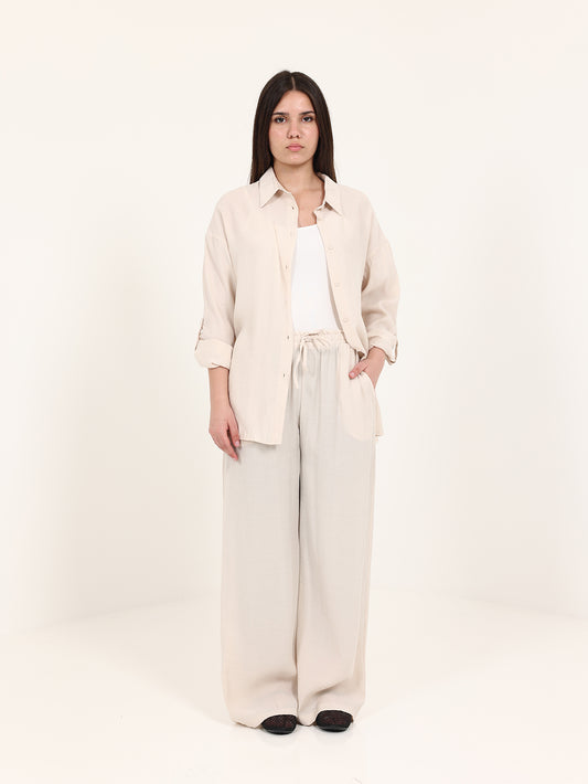 Beige High-Low Hem Modal Set