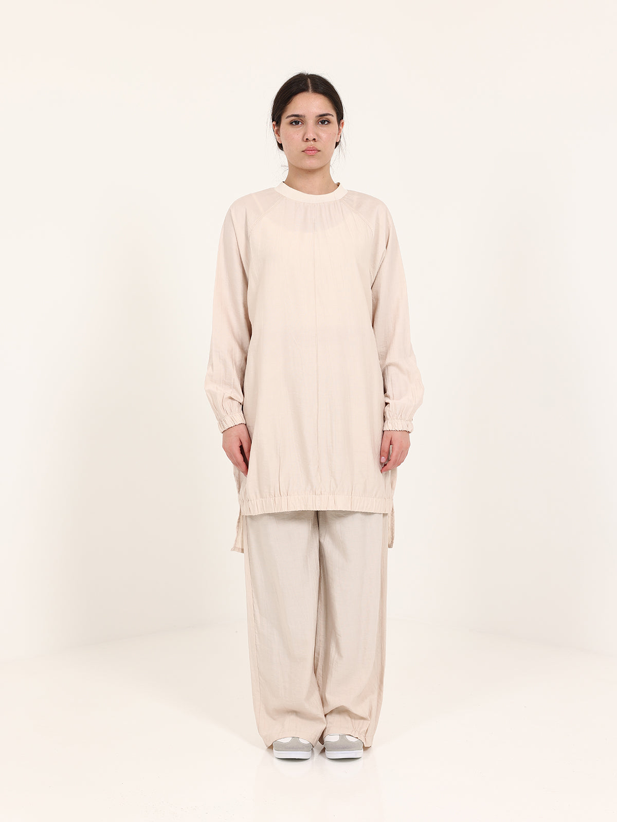 Beige Wrinkled Set