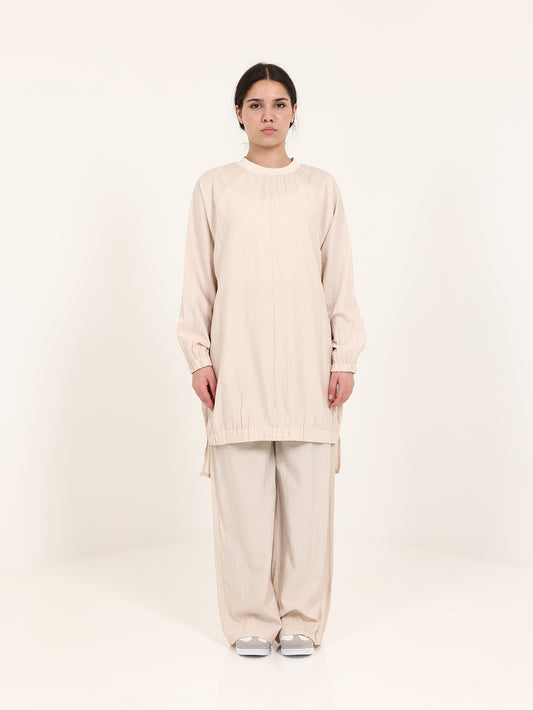 Beige Wrinkled Set