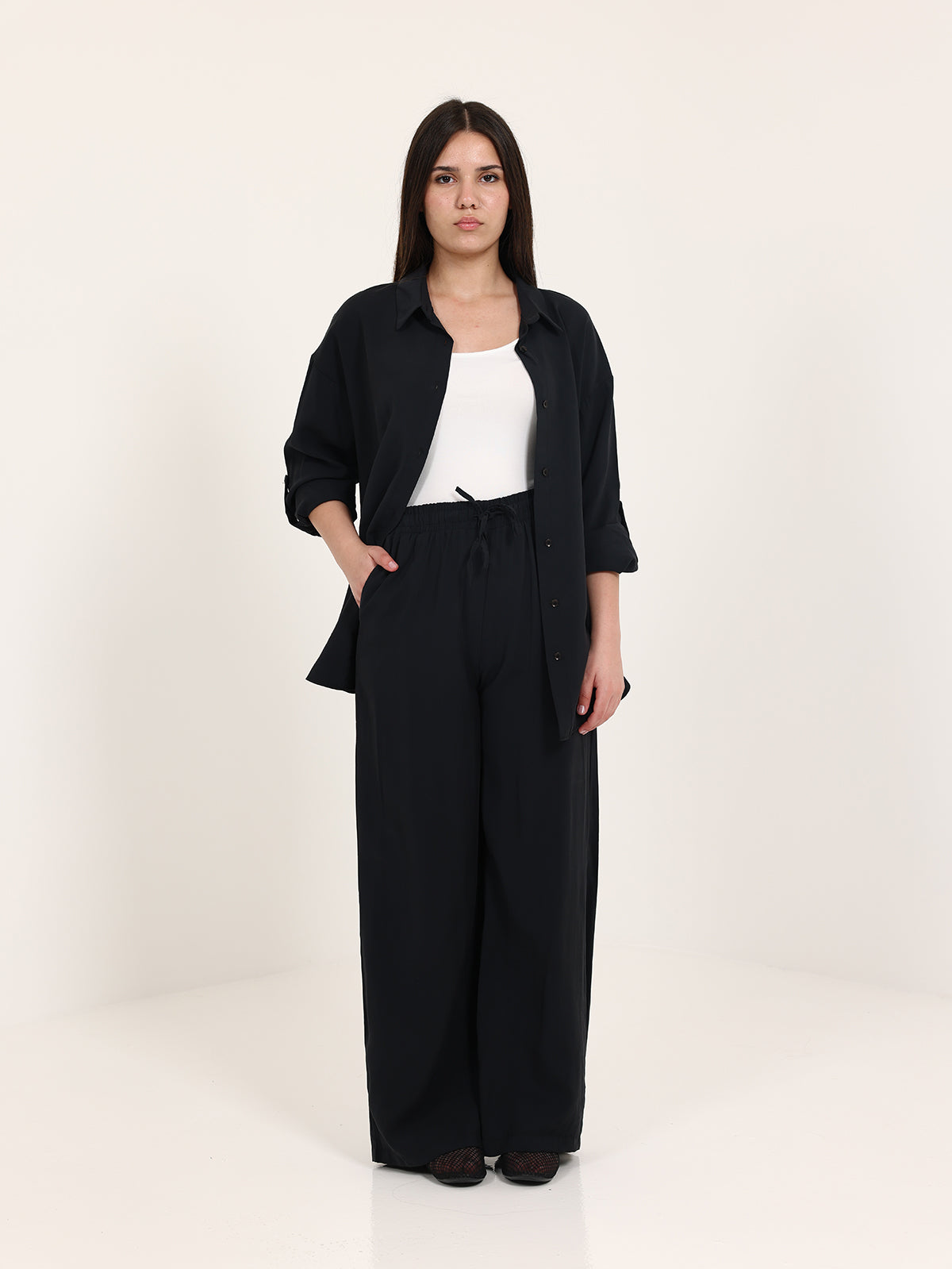 Black High-Low Hem Modal Set