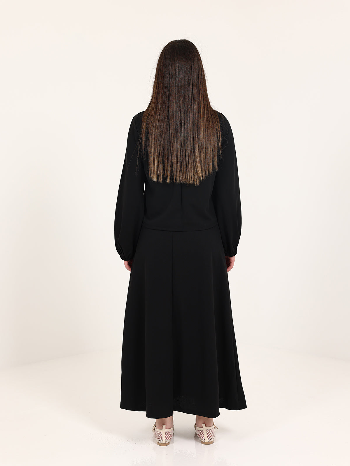 Black Ribbons Crepe Set