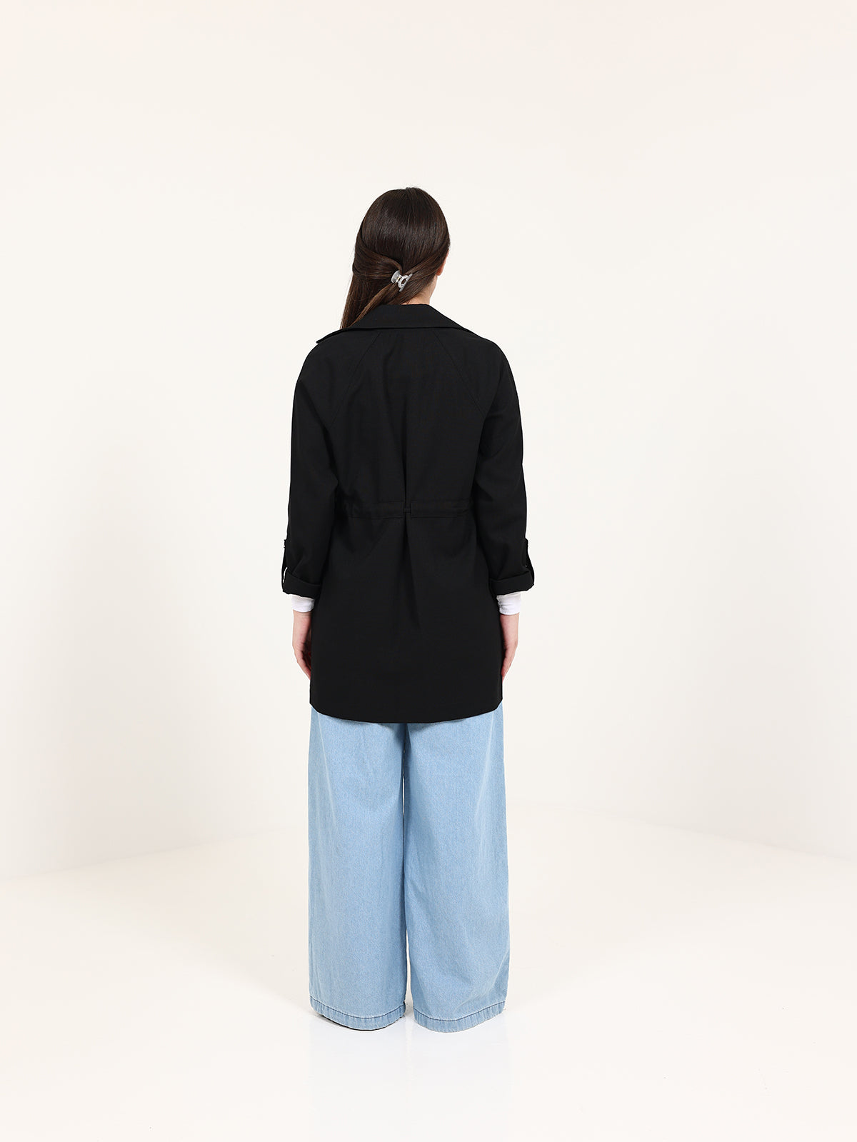 Black Urban Waist Blazer
