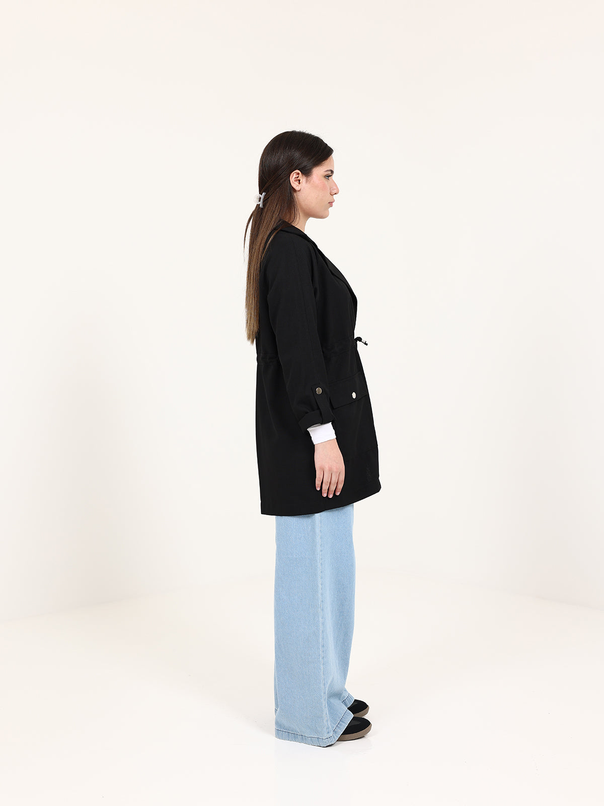 Black Urban Waist Blazer