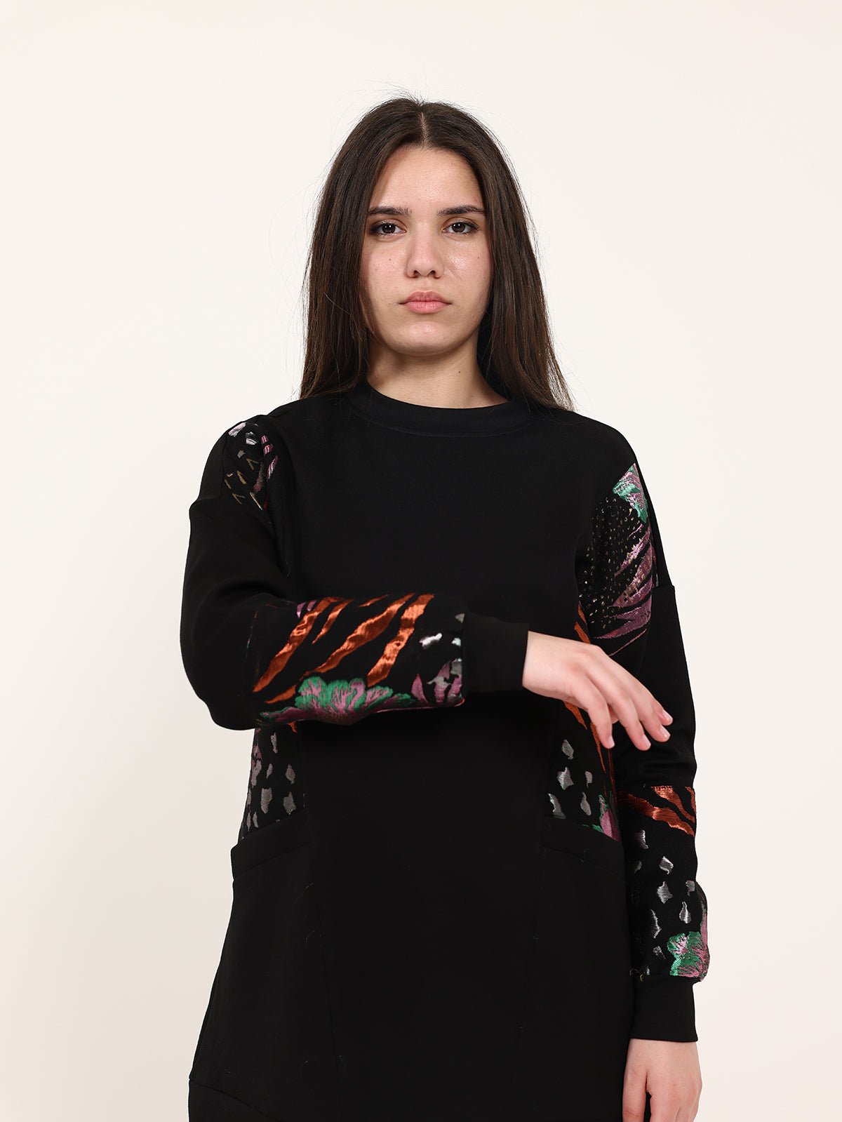 Black and Pink Lurex Cotton Set