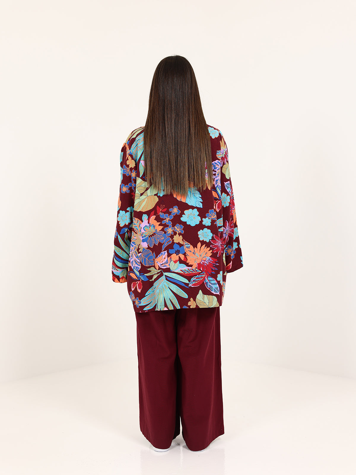 Bordeaux Linen Floral Set