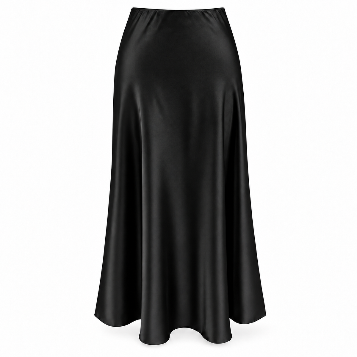 Black Satin Skirt