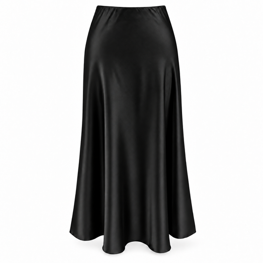 Black Satin Skirt
