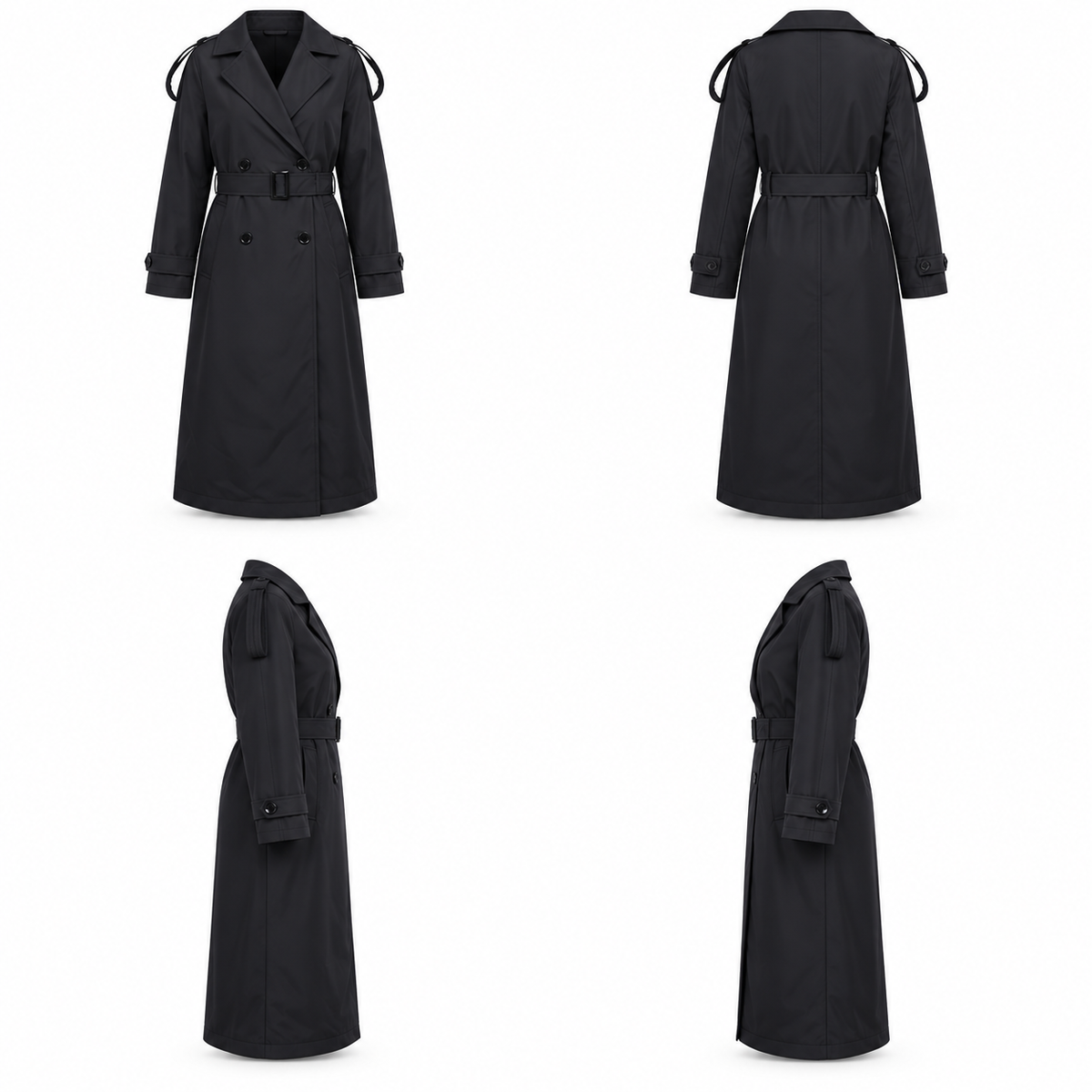 SOLEN TRENCH COAT black