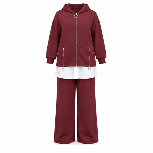 ELVA SET Burgandy