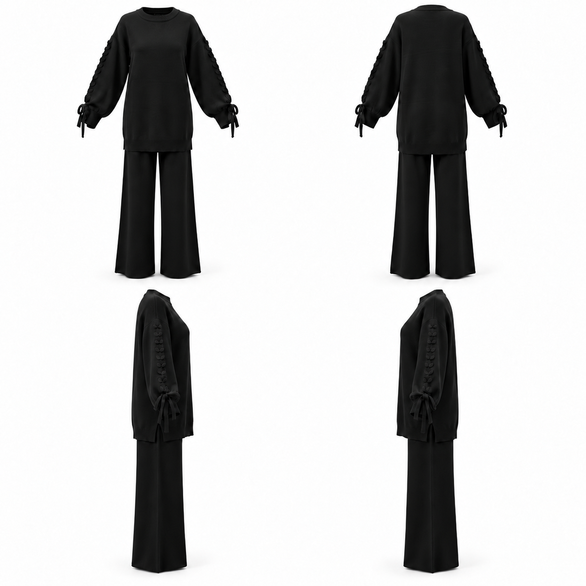 VELMIRA BLACK KNIT SET