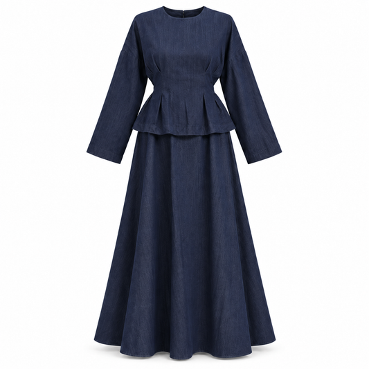 DANELLE Denim Skirt Set