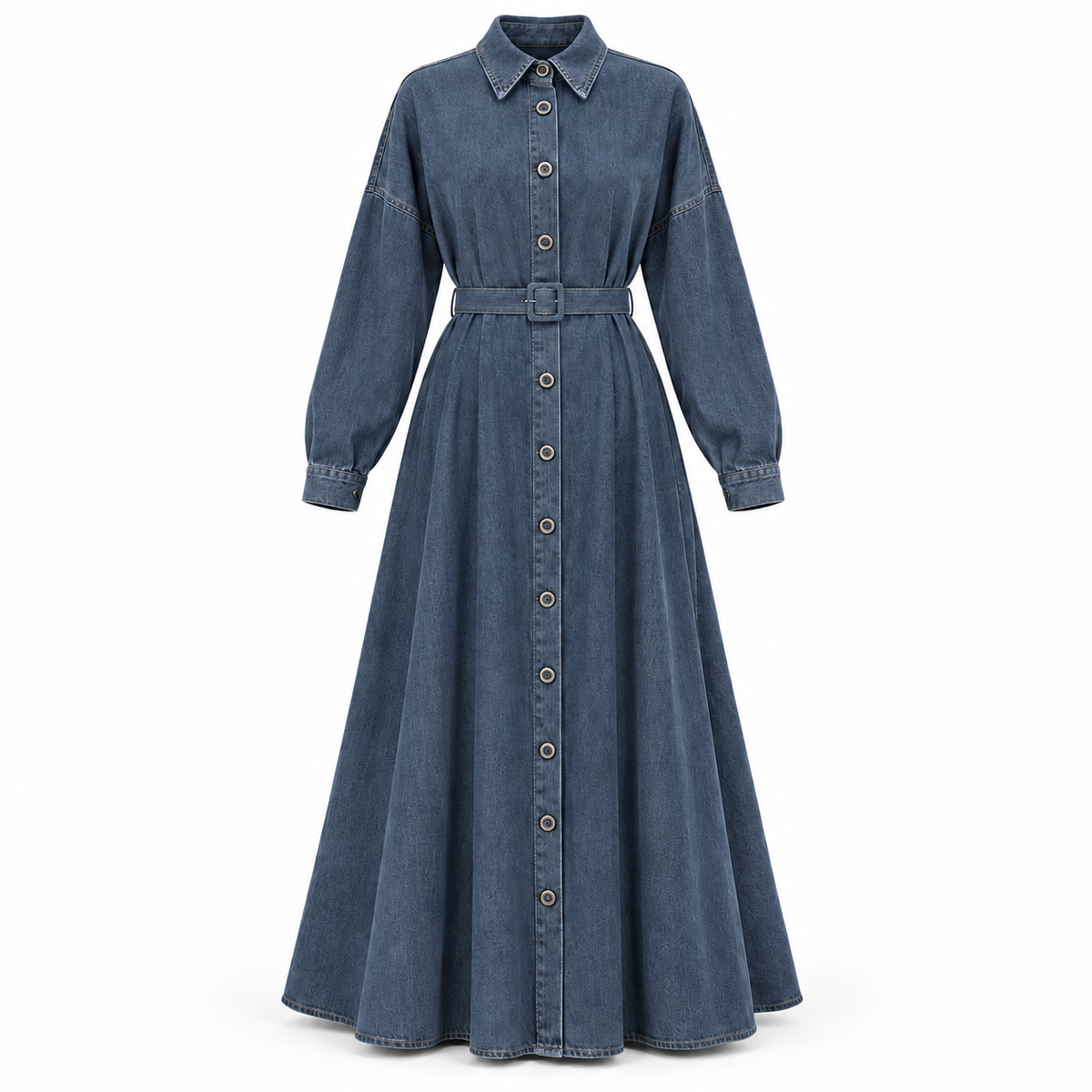 INDIGO DARK BLUE DENIM DRESS