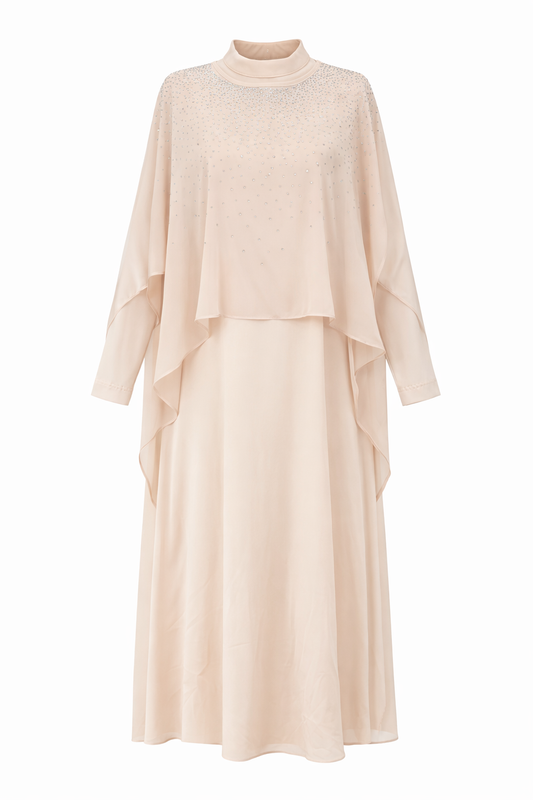 Beige Evening Dress