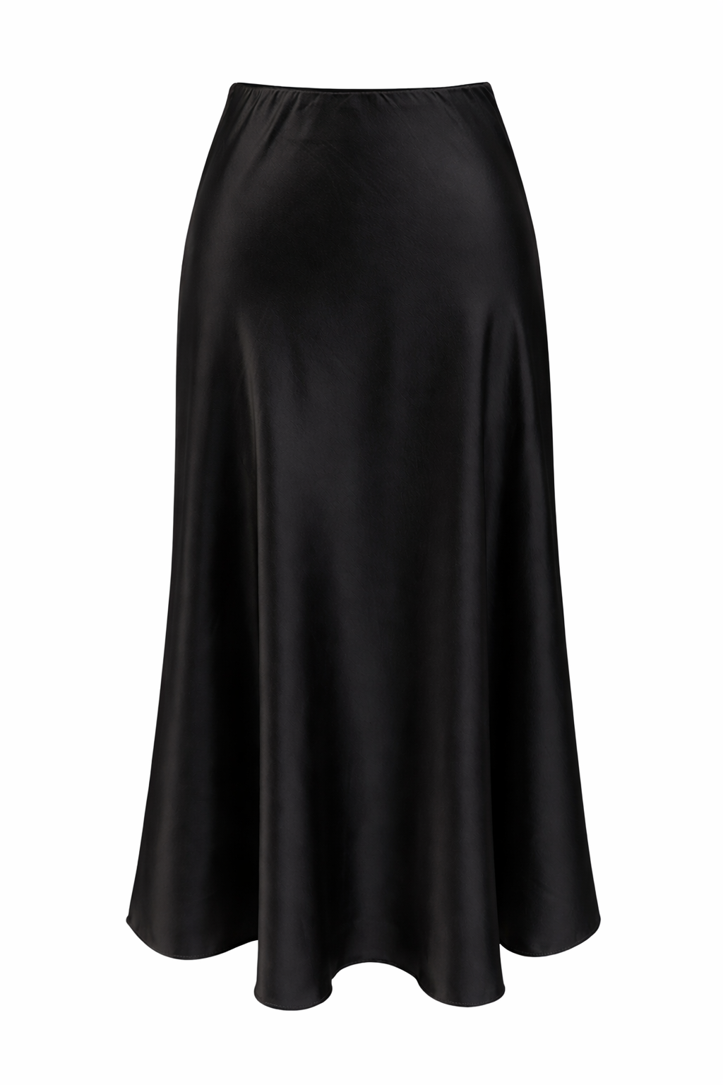Black Satin Skirt