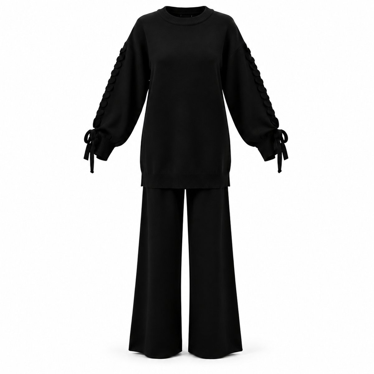 VELMIRA BLACK KNIT SET