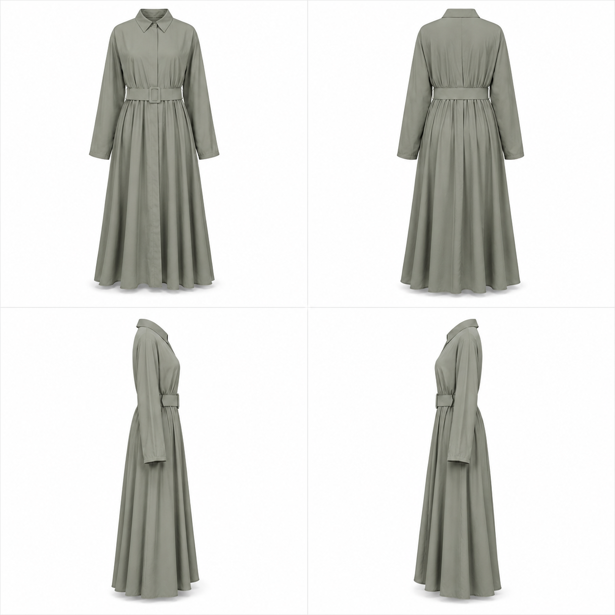 CELOURA DRESS Dusty Green