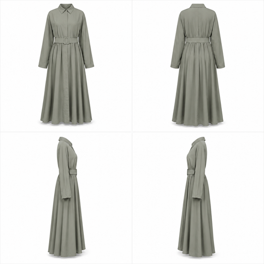 CELOURA DRESS Dusty Green