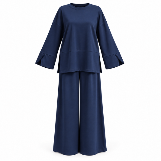 VELENA NAVY BLUE COTTON SET