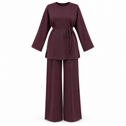 JOLIE AUBERGINE COTTON SET