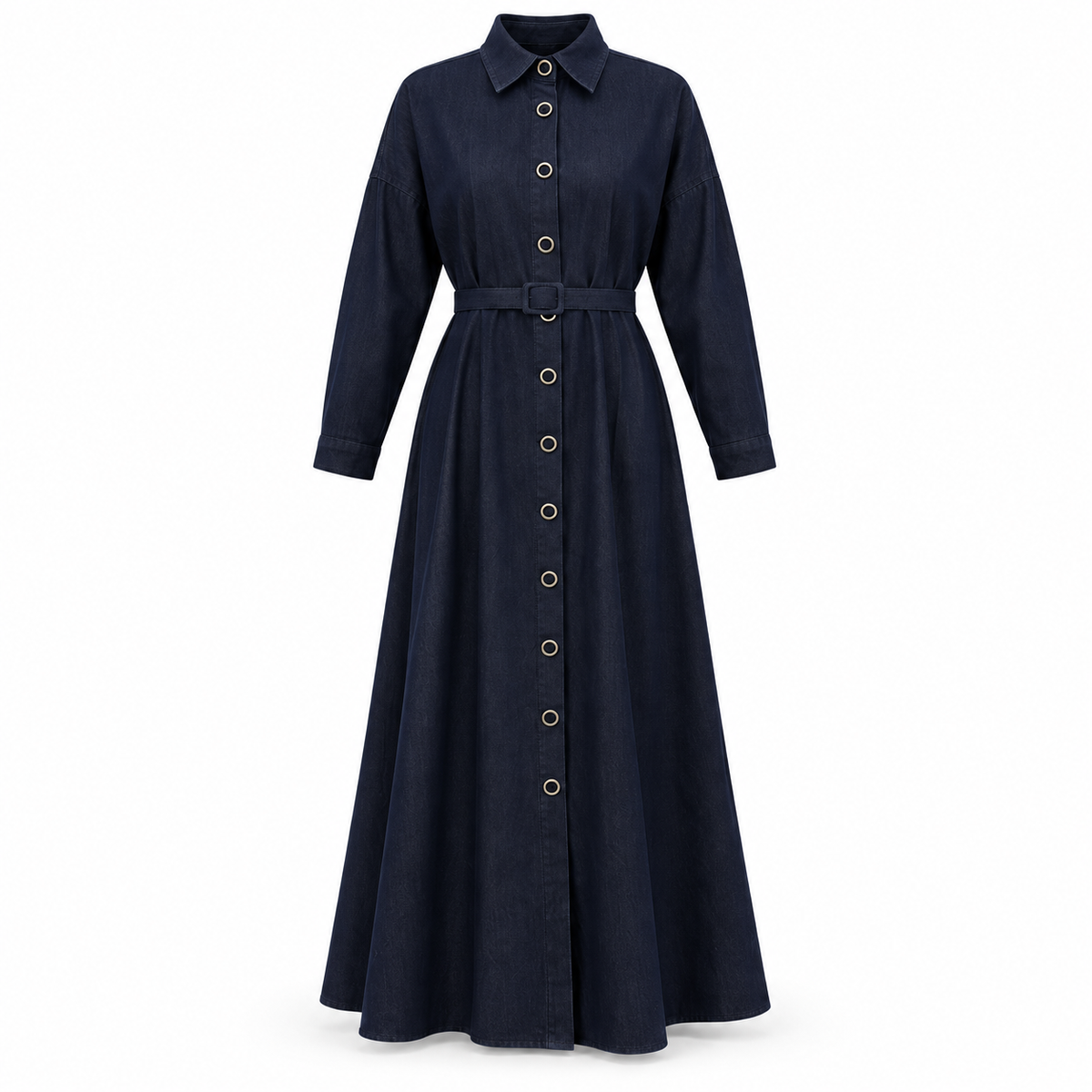 INDIGO DARK NAVY DENIM DRESS