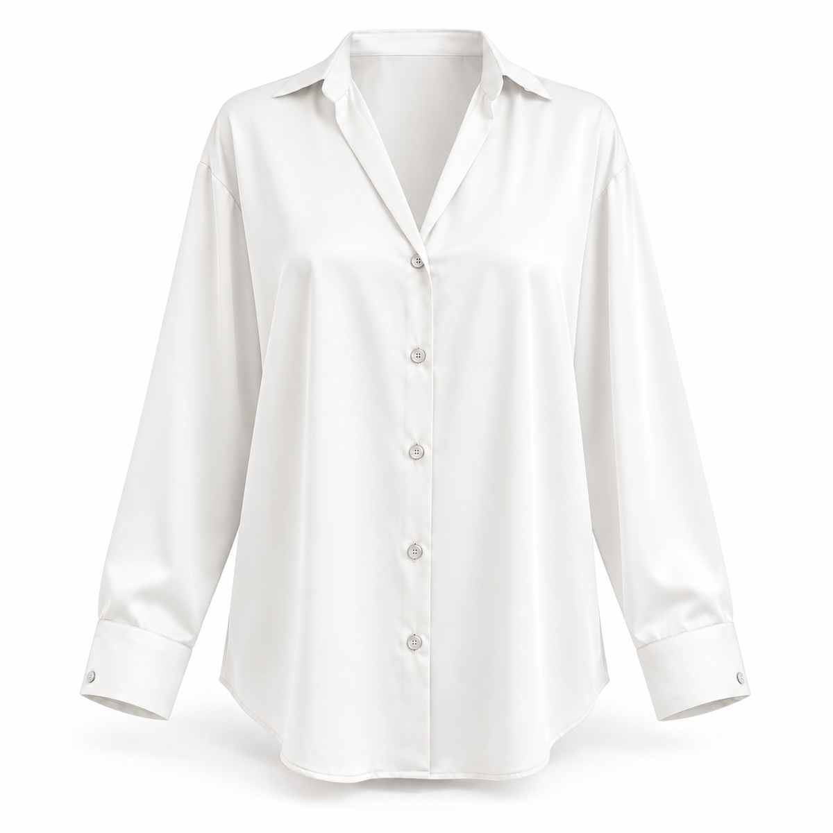 White Satin Shirt
