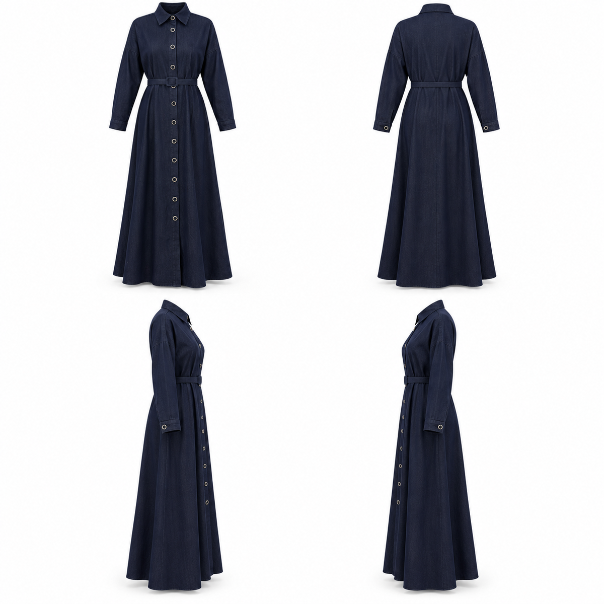 INDIGO DARK NAVY DENIM DRESS