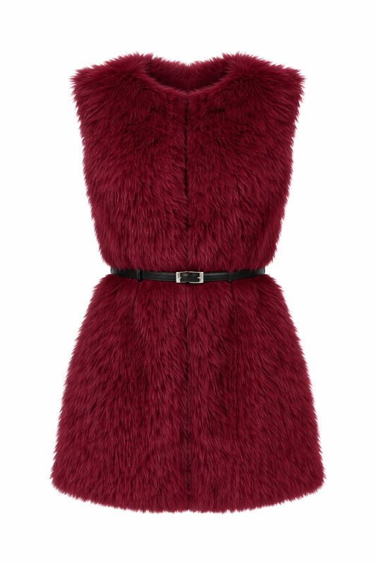 VERA VEST Burgundy