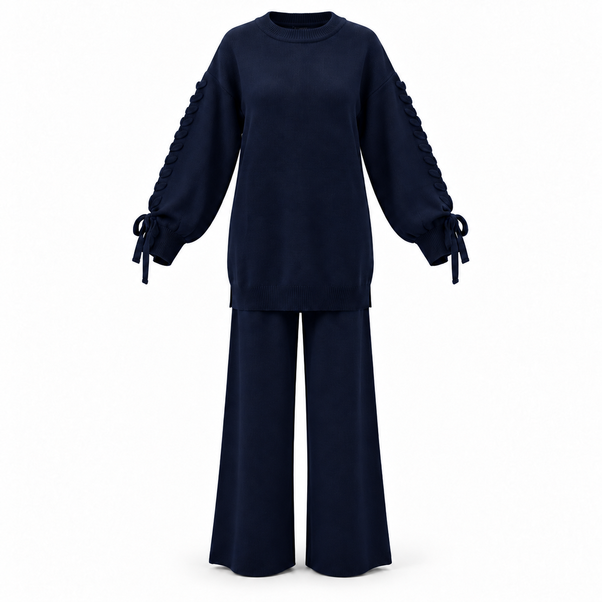 VELMIRA NAVY KNIT SET