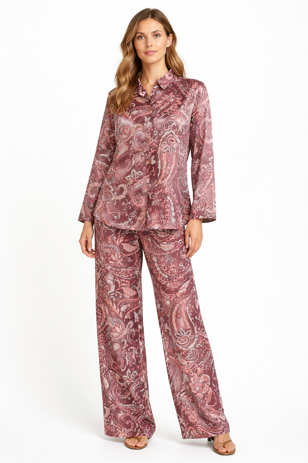 Rosewood Shiny Paisly Set