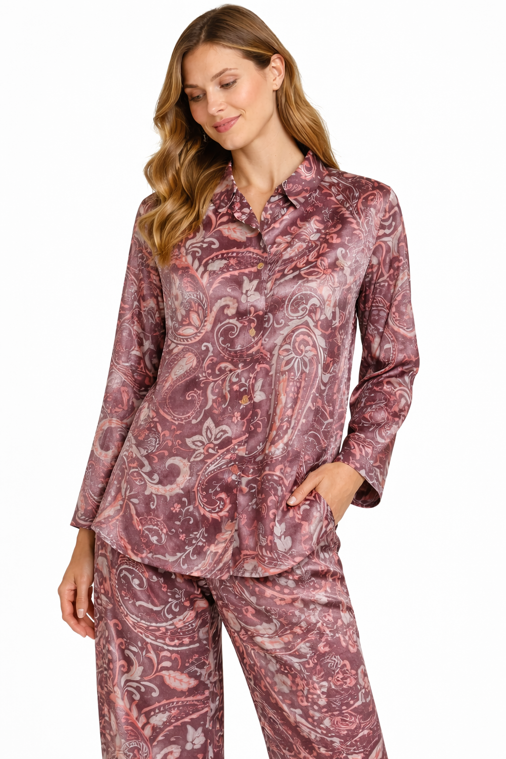 Rosewood Shiny Paisly Set