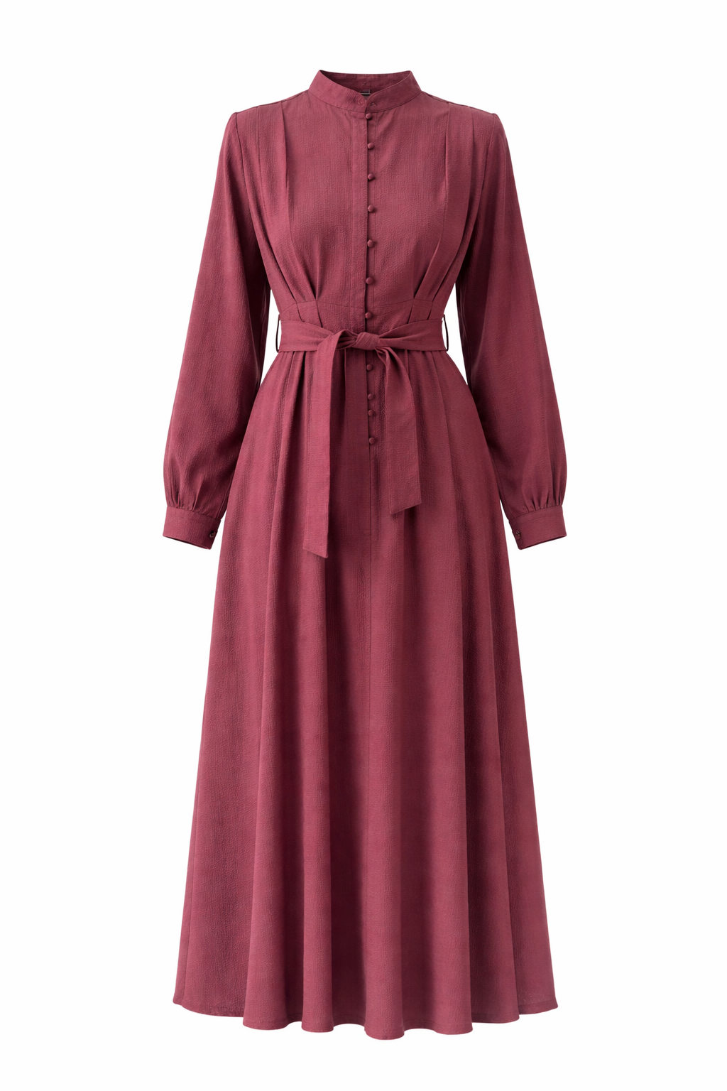 ELARA DRESS-Burgundy