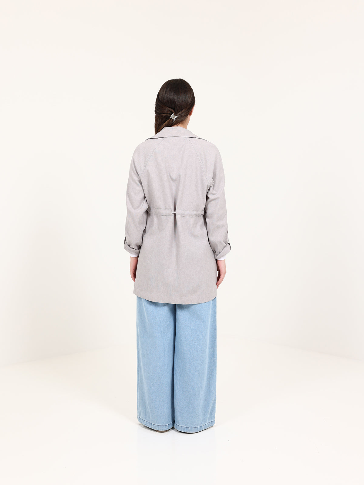 Gray Urban Waist Blazer