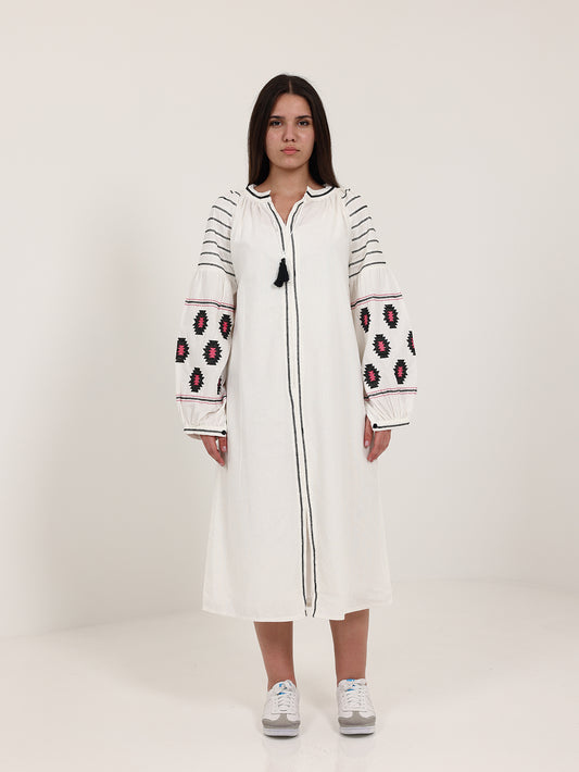 Red Summer linen dresses